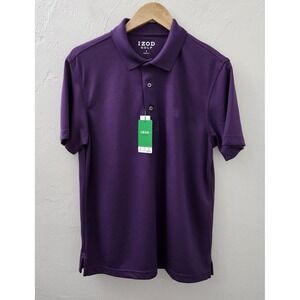 NEW* w/Tags Izod Polo Golf Short Sleeve Purple Men's Size Small UPF-50 Cool FX